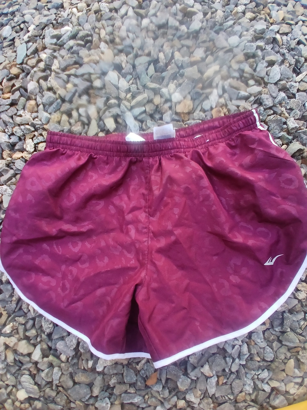 Everlast Women's Running Shorts, Burgundy/White.  Size S.